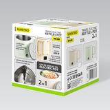 Maestro elektrisk vattenkokare/resekanna, 2-i-1, volym 0,8 l, effekt 600 W, fällbart handtag, spänningsomkopplare 110 V/230 V, mintgrön, MR-009-MINT