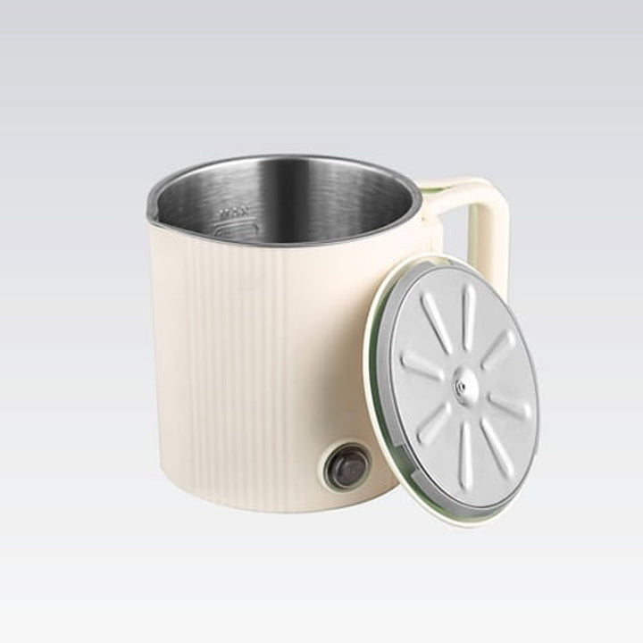 Maestro elektrisk vattenkokare/resekanna, 2-i-1, volym 0,8 l, effekt 600 W, fällbart handtag, spänningsomkopplare 110 V/230 V, färg: beige, MR-009-BEIGE