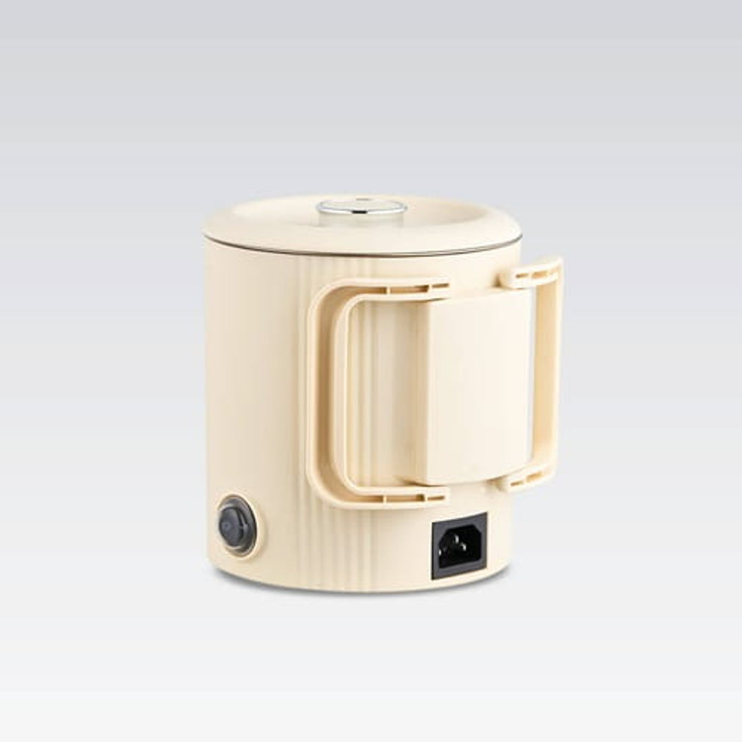 Maestro elektrisk vattenkokare/resekanna, 2-i-1, volym 0,8 l, effekt 600 W, fällbart handtag, spänningsomkopplare 110 V/230 V, färg: beige, MR-009-BEIGE