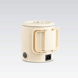Maestro elektrisk vattenkokare/resekanna, 2-i-1, volym 0,8 l, effekt 600 W, fällbart handtag, spänningsomkopplare 110 V/230 V, färg: beige, MR-009-BEIGE