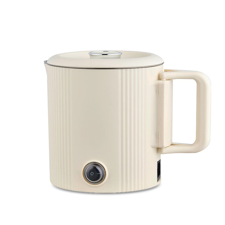 Maestro elektrisk vattenkokare/resekanna, 2-i-1, volym 0,8 l, effekt 600 W, fällbart handtag, spänningsomkopplare 110 V/230 V, färg: beige, MR-009-BEIGE