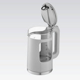 Maestro elektrisk vattenkokare i glas, volym 1,7 l, effekt 2200 W, vattennivåindikator, LED-belysning, vridbar bas, färg: grå, MR-065-GREY