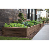 Prosperplast Base Woody trädgårdskant, 149 x 75 cm, väderbeständig, modulär konstruktion, färg: brun, IBWR-7587U