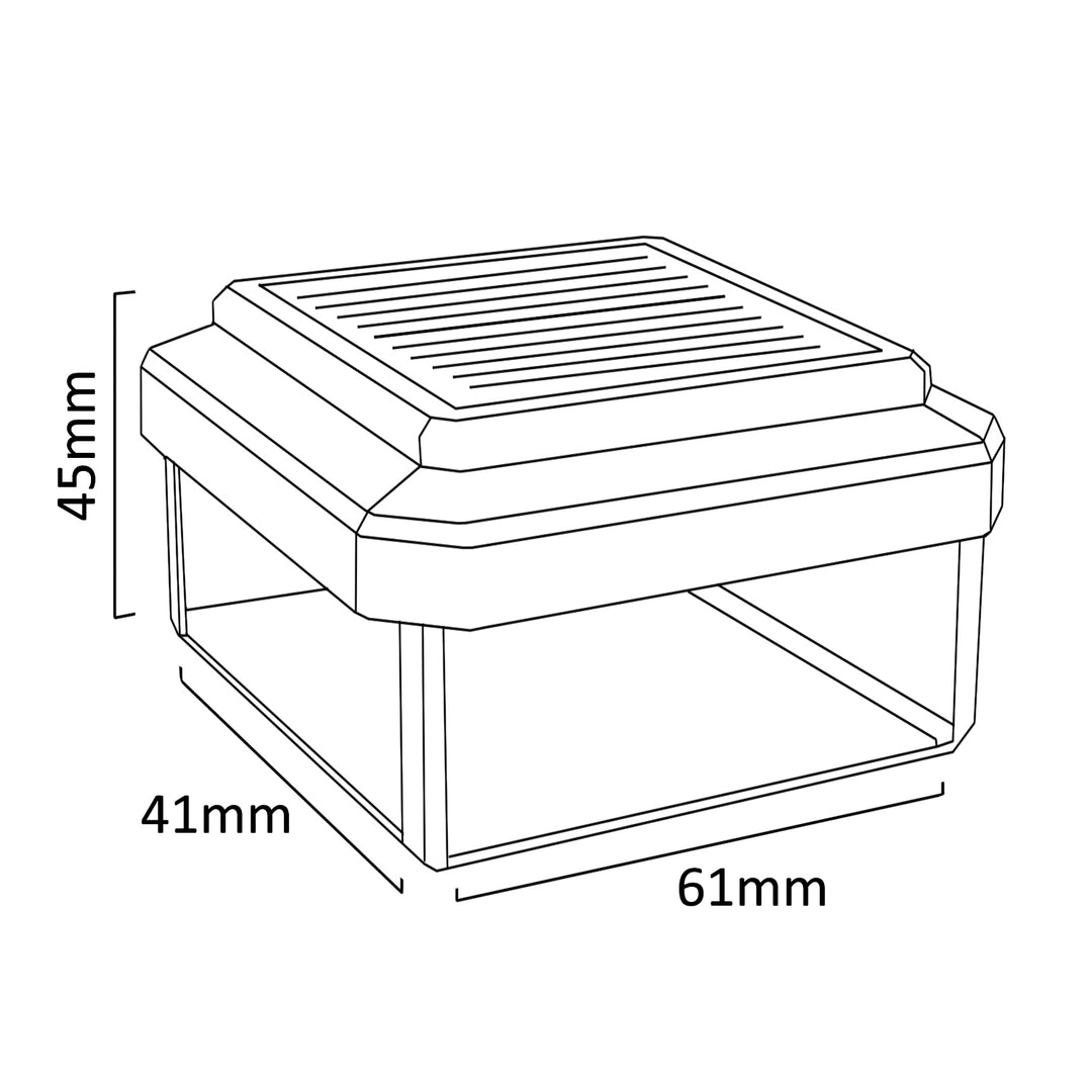 GreenBlue LED-solcellslampa för stolpe, 60x40 mm, kuplock, GB125, 2 st