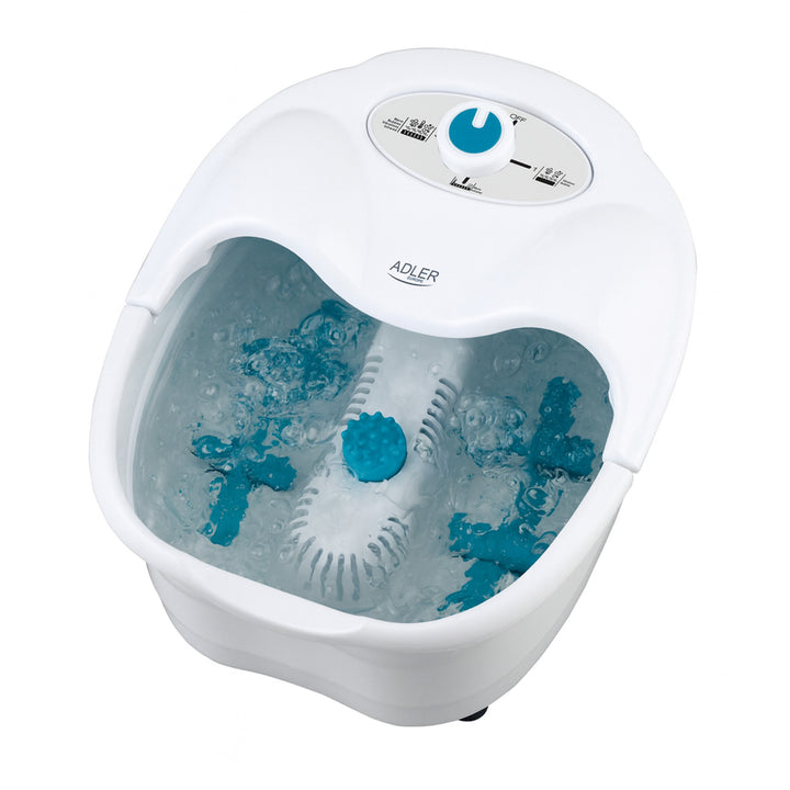 Adler fotmassager, bubbel-, vibrations- och värmemassage, infraröd, 4 rullar + 3 munstycken, AD 2167 White