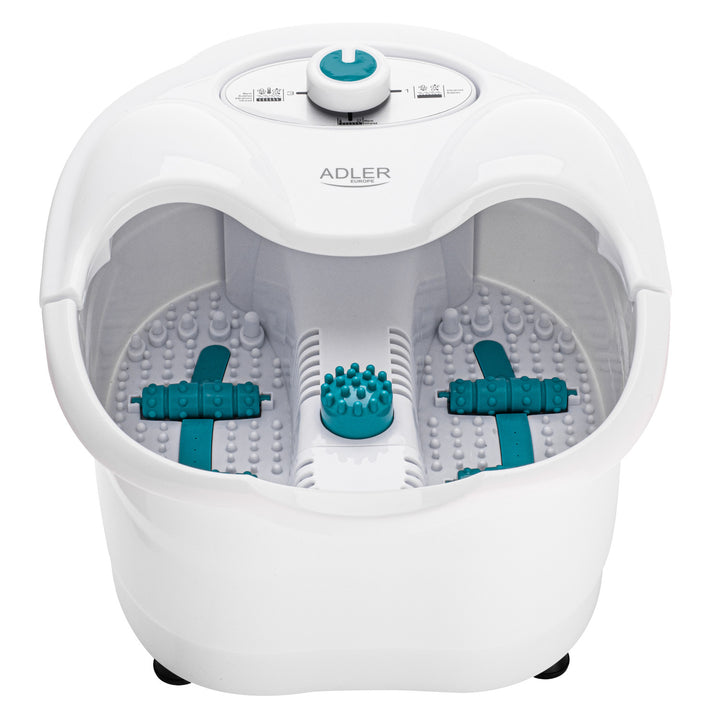 Adler fotmassager, bubbel-, vibrations- och värmemassage, infraröd, 4 rullar + 3 munstycken, AD 2167 White