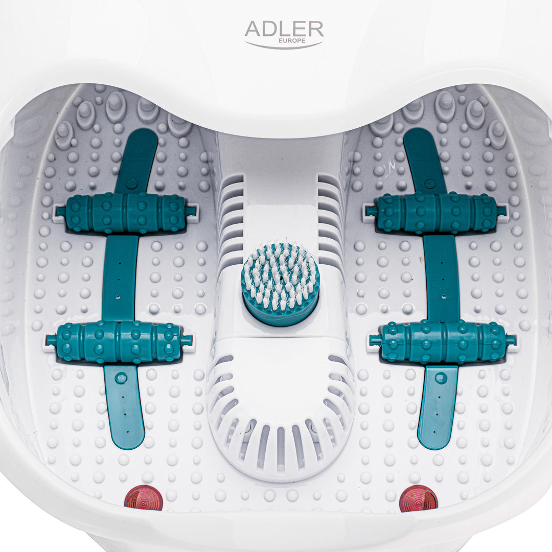 Adler fotmassager, bubbel-, vibrations- och värmemassage, infraröd, 4 rullar + 3 munstycken, AD 2167 White