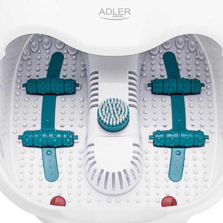 Adler fotmassager, bubbel-, vibrations- och värmemassage, infraröd, 4 rullar + 3 munstycken, AD 2167 White