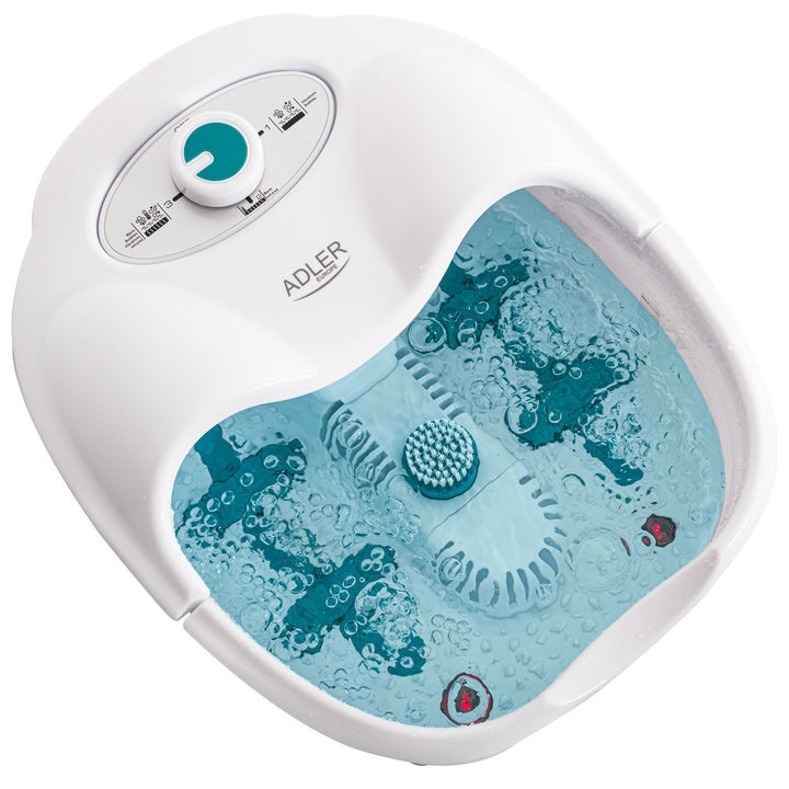 Adler fotmassager, bubbel-, vibrations- och värmemassage, infraröd, 4 rullar + 3 munstycken, AD 2167 White