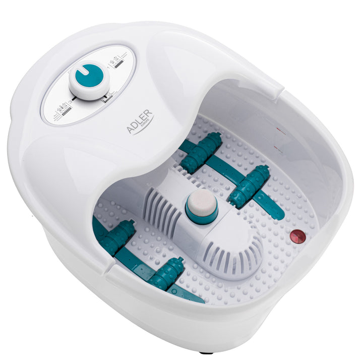 Adler fotmassager, bubbel-, vibrations- och värmemassage, infraröd, 4 rullar + 3 munstycken, AD 2167 White
