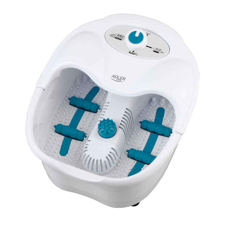 Adler fotmassager, bubbel-, vibrations- och värmemassage, infraröd, 4 rullar + 3 munstycken, AD 2167 White
