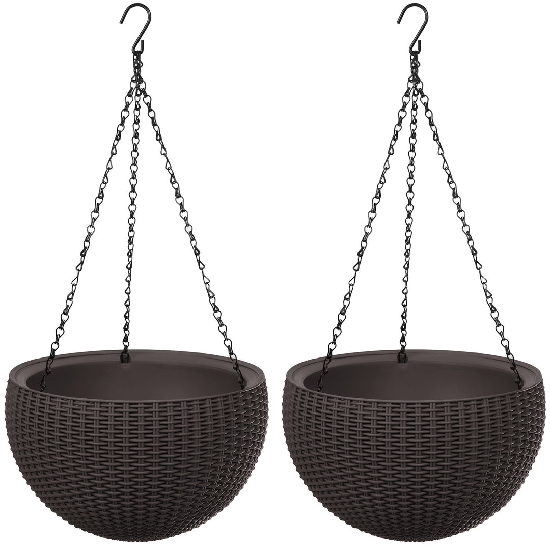 Hängande blomkruka Keter Sphere Planter, brun, 2 st