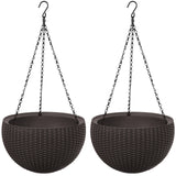 Hängande blomkruka Keter Sphere Planter, brun, 2 st