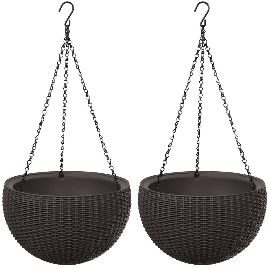 Hängande blomkruka Keter Sphere Planter, brun, 2 st