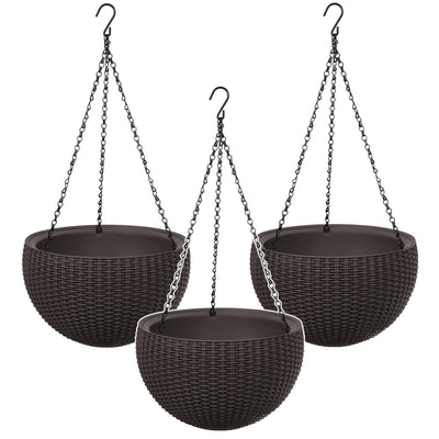 Hängande blomkruka Keter Sphere Planter, brun, 3 st