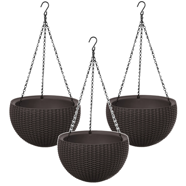 Hängande blomkruka Keter Sphere Planter, brun, 3 st