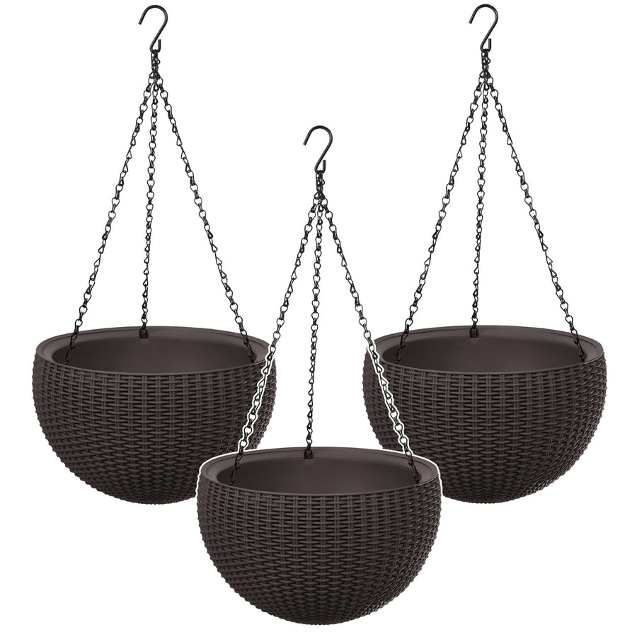 Hängande blomkruka Keter Sphere Planter, brun, 3 st