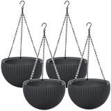 Hängande blomkruka Keter Sphere Planter, färg antracit, 4 st