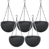 Hängande blomkruka Keter Sphere Planter, färg antracit, 5 st