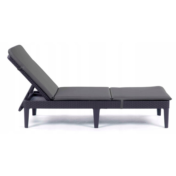 Kudde till Jaipur-solstol, mörkgrå, tyg S-500, storlek 190x60 cm, två fästsystem, vattentät, kan tvättas i sin helhet, S-49