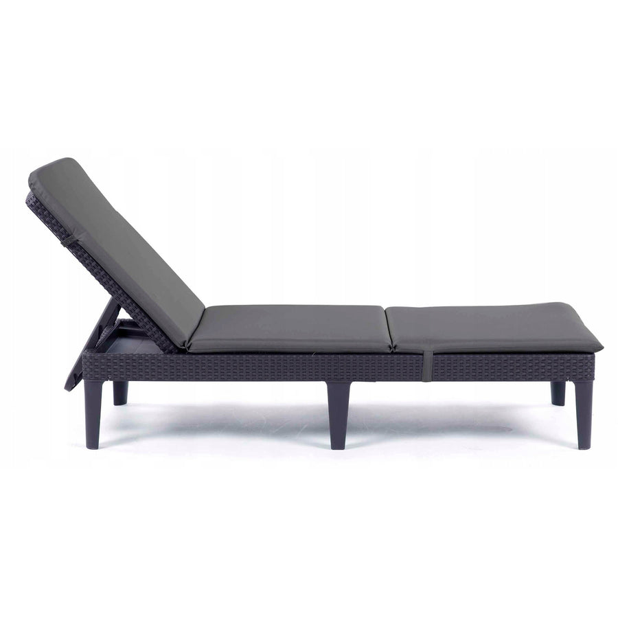 Kudde till Jaipur-solstol, mörkgrå, tyg S-500, storlek 190x60 cm, två fästsystem, vattentät, kan tvättas i sin helhet, S-49