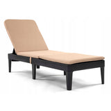 Jaipur-solstolsdyna, beige, tyg S-550 melange, storlek 190x60 cm, två fästsystem, vattentät, kan tvättas i sin helhet, melange S-21