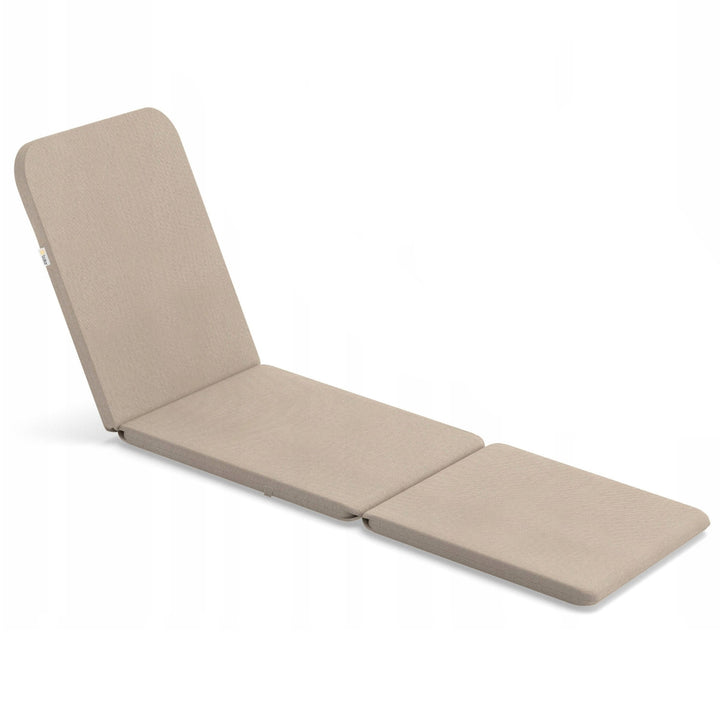 Jaipur-solstolsdyna, beige, tyg S-550 melange, storlek 190x60 cm, två fästsystem, vattentät, kan tvättas i sin helhet, melange S-21