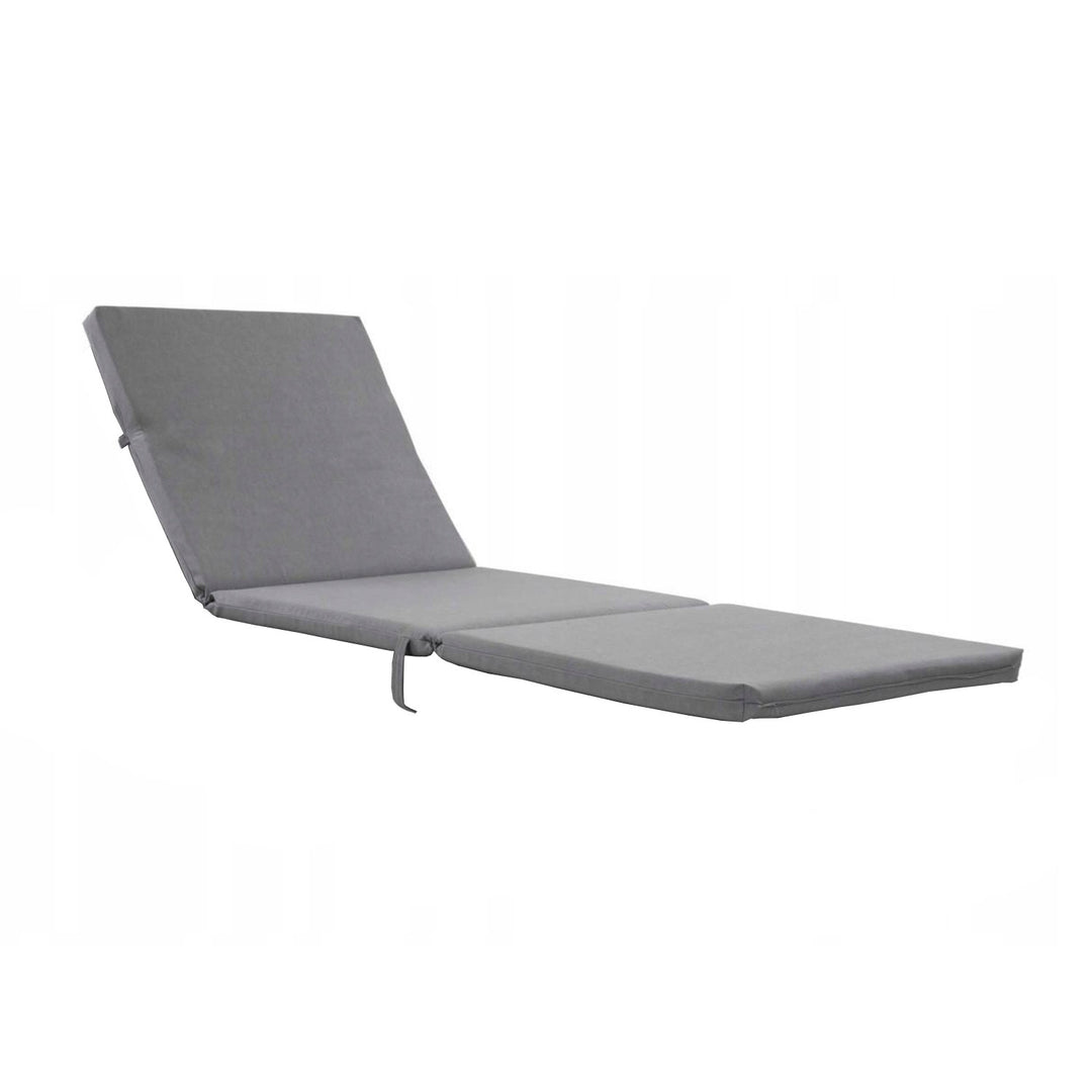 Kudde till solstol Daytona, grå, tyg S-550 Melange, storlek 192x64 cm, fästs med gummiband, vattentät, Melange S-23