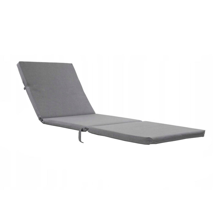 Kudde till solstol Daytona, grå, tyg S-550 Melange, storlek 192x64 cm, fästs med gummiband, vattentät, Melange S-23