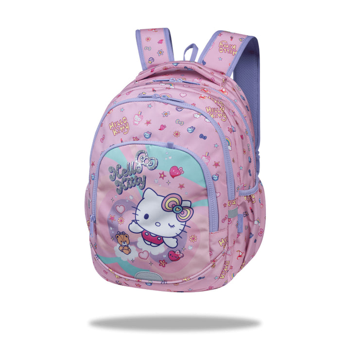 Hello Kitty Coolpack skolryggsäck, storlek Primo Pro (16"), formad rygg och vadderade axelremmar, 2 huvudfack och ett fack för bärbar dator, förstärkt botten, F162025