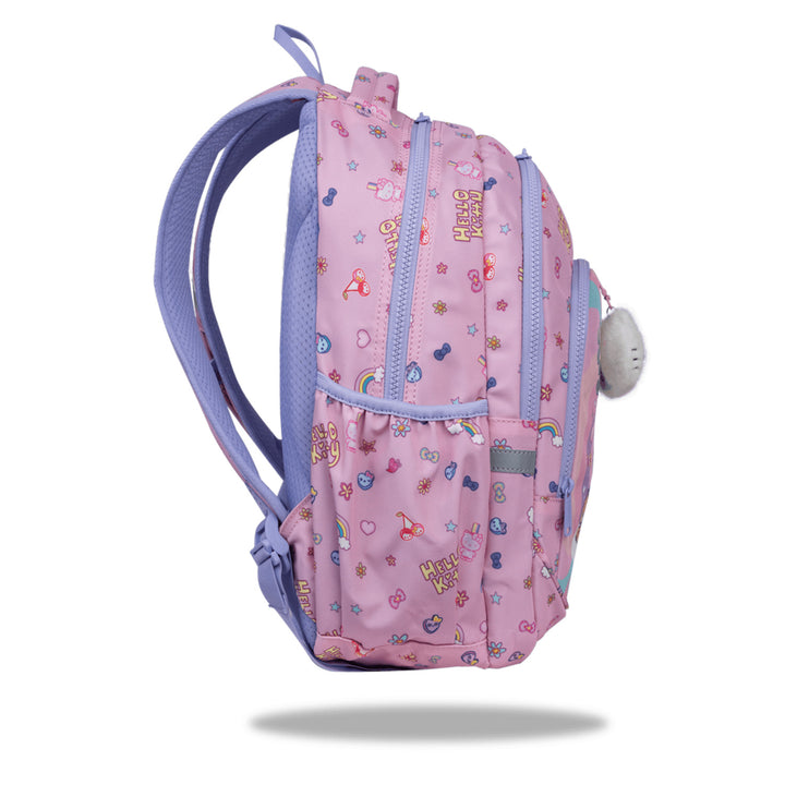 Hello Kitty Coolpack skolryggsäck, storlek Primo Pro (16"), formad rygg och vadderade axelremmar, 2 huvudfack och ett fack för bärbar dator, förstärkt botten, F162025