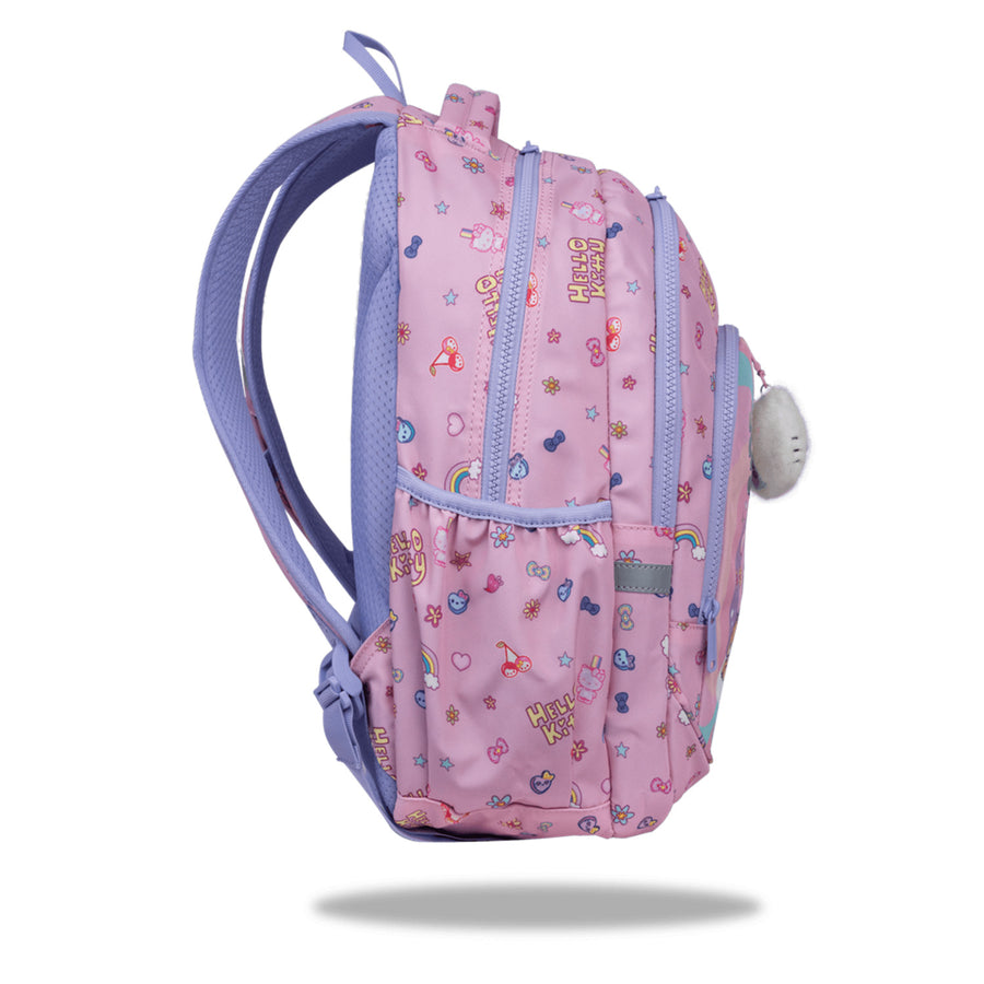 Hello Kitty Coolpack skolryggsäck, storlek Primo Pro (16"), formad rygg och vadderade axelremmar, 2 huvudfack och ett fack för bärbar dator, förstärkt botten, F162025