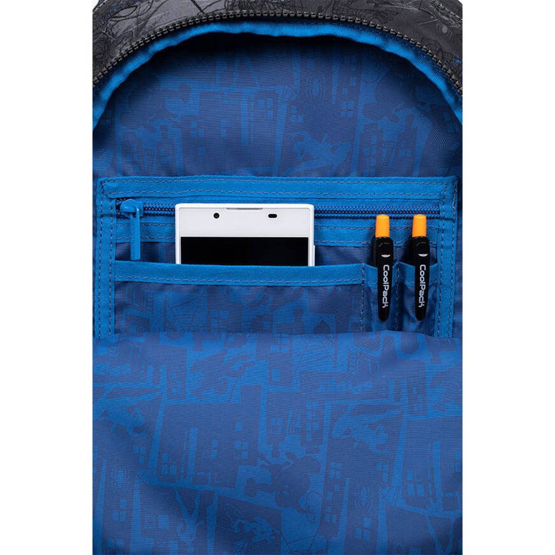 Spiderman Coolpack-skolryggsäck, storlek Jerry (15 tum), formad rygg, 3 rymliga fack, förstärkt botten, F029777