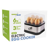 GreenBlue automatisk äggkokare, effekt 200 W, för upp till 6 ägg, måttbägare, 220–240 V~, 50/60 Hz, GB359