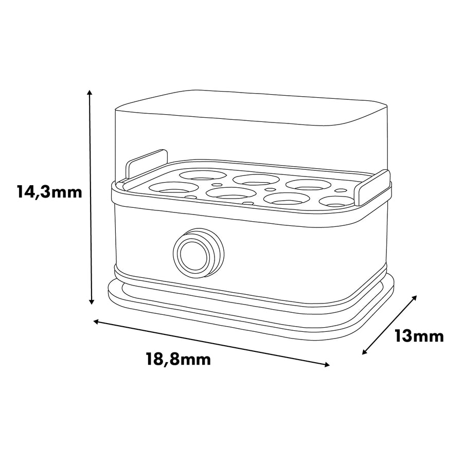 GreenBlue automatisk äggkokare, effekt 200 W, för upp till 6 ägg, måttbägare, 220–240 V~, 50/60 Hz, GB359