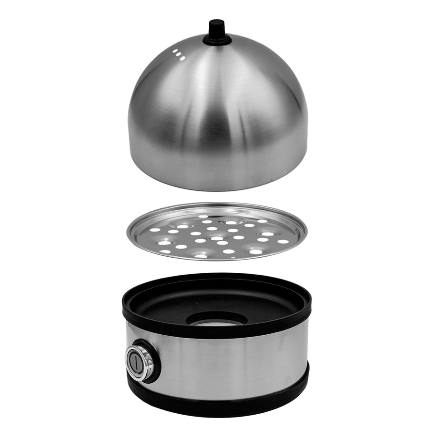 GreenBlue äggkokare i rostfritt stål, effekt 200 W, för upp till 7 ägg, måttskål, 220–240 V~, 50/60 Hz, GB357