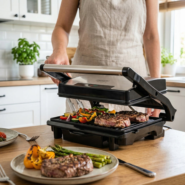 Camry elektrisk grill, non-stick-plattor, maxeffekt 2100 W, CR 3044