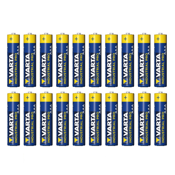 20 st R-03 LR03 AAA-alkaliska batterier från Varta Industrial 4003