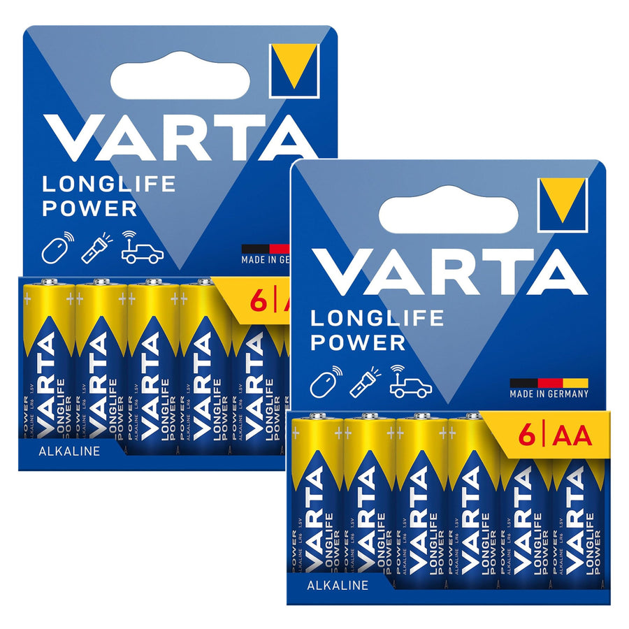 12 st R-06/R06/AA/LR06-batterier, 1,5 V, VARTA Longlife Power, alkaliska