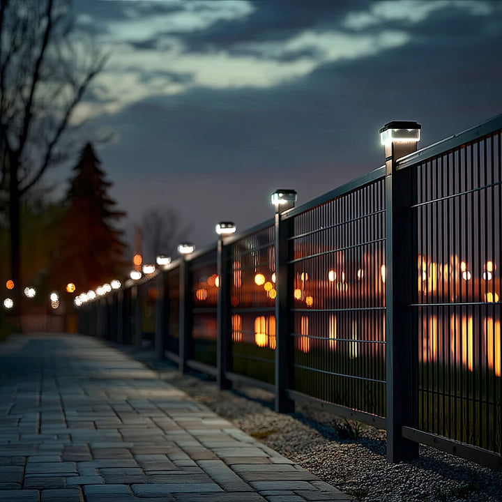 GreenBlue solcellsdriven LED-stolplampa, 60x40 mm, kuplock, 3200 K, GB125 WW, 2 st