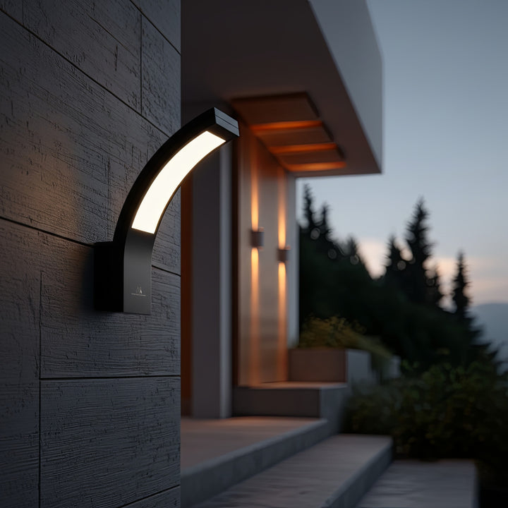 Maclean LED-fasadlampa, 800 lm, IP54, 10 W, naturvit ljusfärg (4000 K), svart, MCE343 B, 2 st