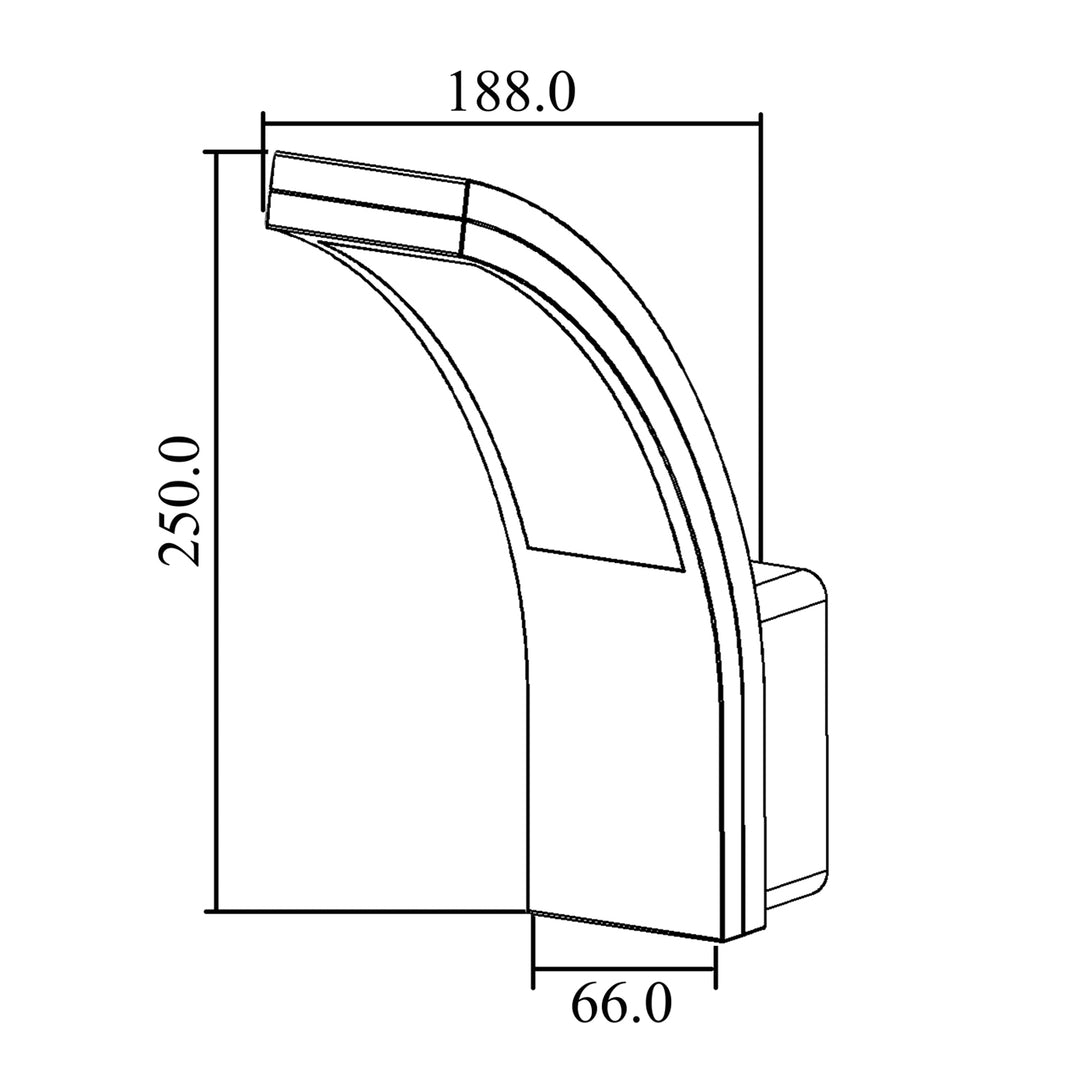 Maclean LED-fasadlampa, 800 lm, 10 W, ljusfärg naturvit (4000 K), färg grå, MCE343 GR, 2 st