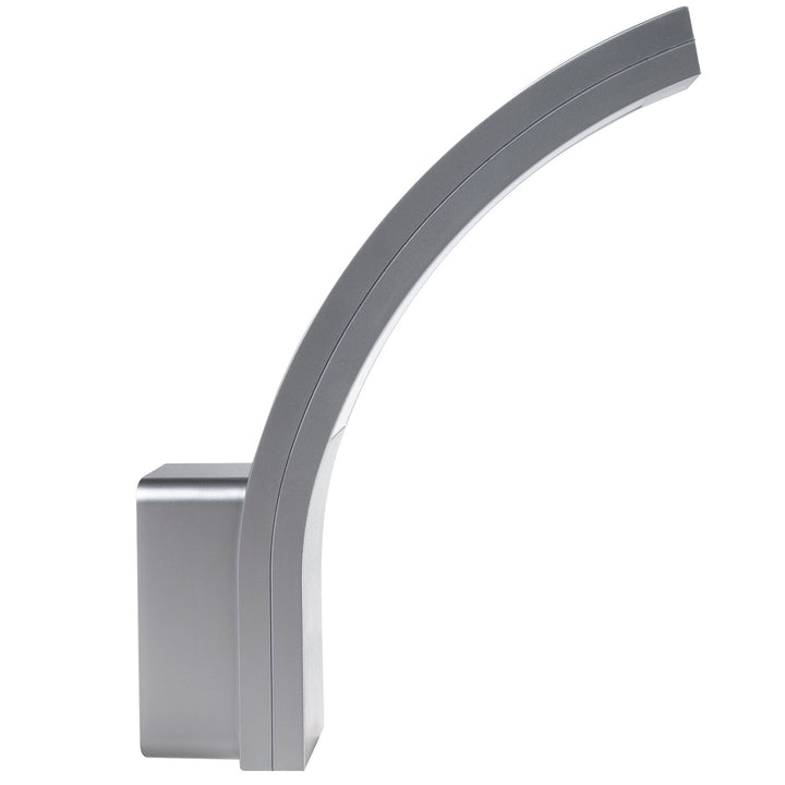 Maclean LED-fasadlampa, 800 lm, IP54, 10 W, naturvit ljusfärg (4000 K), silverfärgad, MCE343 SV, 2 st