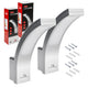Maclean LED-fasadlampa, 800 lm, IP54, 10 W, naturvit ljusfärg (4000 K), silverfärgad, MCE343 SV, 2 st