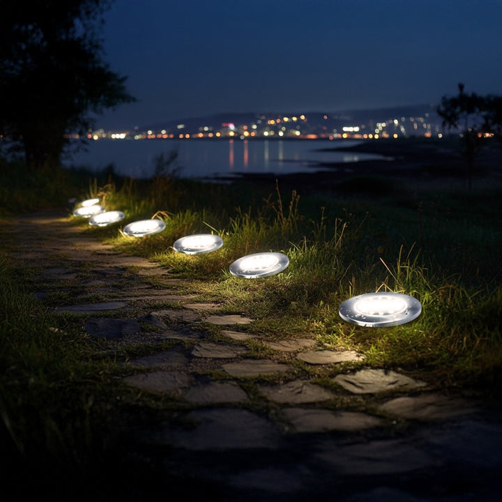 Maclean IP44 solcellsdriven LED-trädgårdslampa, 12 SMD-lysdioder, 4000 K, Ni-MH 600 mAh, 0,7 W, MCE318, 4 st