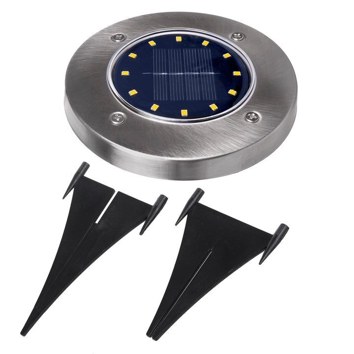 Maclean IP44 solcellsdriven LED-trädgårdslampa, 12 SMD-lysdioder, 4000 K, Ni-MH 600 mAh, 0,7 W, MCE318, 4 st