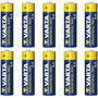 10 st R-06 LR6 AA 1,5 V alkaliska batterier från Varta Industrial 4006