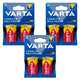 6 st R-20 R20 D 1,5 V alkaliska batterier Varta Longlife Max Power