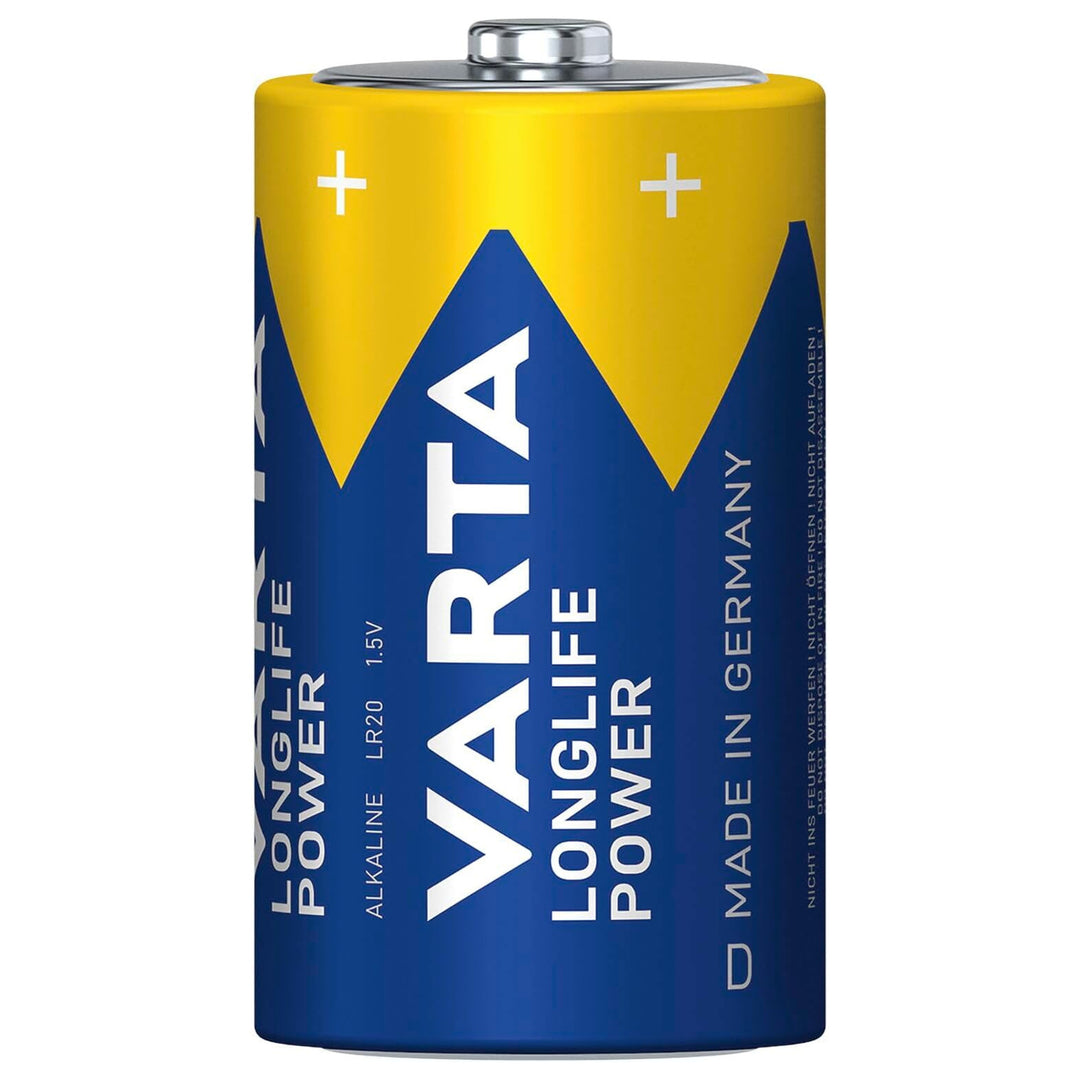 6 st R-20 R20 D 1,5 V alkaliska Longlife Power-batterier från Varta