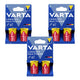 6 st R-14 R14 C 1,5 V alkaliska batterier Varta Longlife Max Power